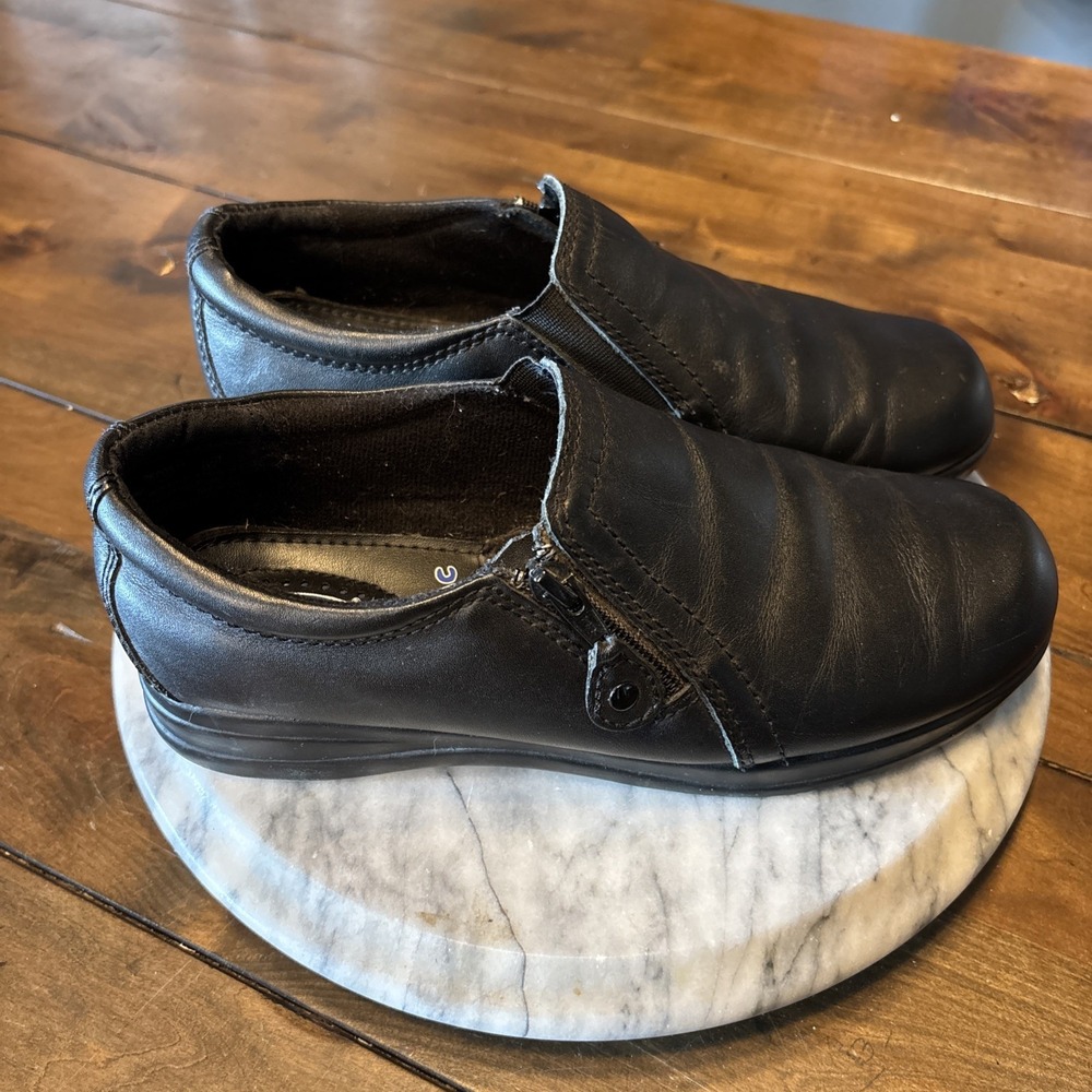 Dr. Scholl's‎ Marci Black Zip Slip-On Work Comfort Loafers Shoes Women Sz 8 W